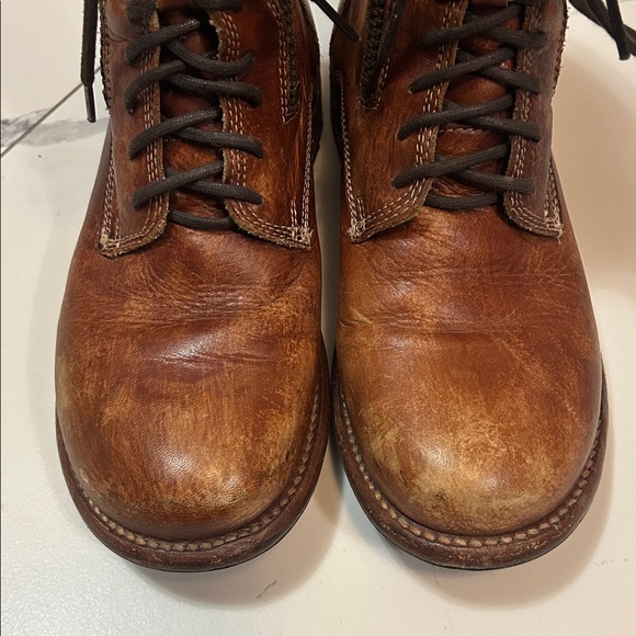 BED|STU ladies 7.5 genuine distressed artisan leather bench made moto boots - Picture 5 of 5